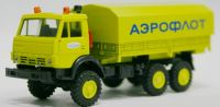 0213 модель грузового автомобиля желтый борт, желтый тент, оранжевая мигалка