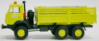 0216 модель грузового автомобиля высокий борт, темный груз, оранжевая мигалка