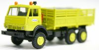 0216 модель грузового автомобиля высокий борт, темный груз, оранжевая мигалка