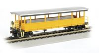 17448 Bachmann вагон Open-Sided Excursion Car with Seats Painted, Unlettered silver & yellow