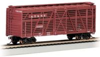 18502 Bachmann вагон крытый 4-хосный 40ft. Stock Car Santa Fe (Brown) 