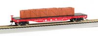 18912 Bachmann вагон Flat Car Santa Fe With Crated Load