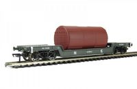 33-879A Bachmann Branchline вагон 45 Ton Bogie Well Wagon LNER Grey With Boiler