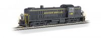 64203 Bachmann тепловоз Alco RS-3 Western Maryland #198 (Speed Lettering, Black & Yellow) DCC