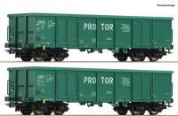 77032 Roco набор 4-хосных полувагонов, 2 шт. PROTOR