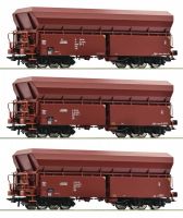 77037 Roco набор 4-хосных саморазгружающихся вагонов-хопперов, 3 шт., PKP Cargo