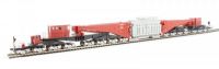 80503 Bachmann 380 т. транспортер 380Ton Schnabel Tft.former Car Red/Blk W/Grey Load Silver Trks