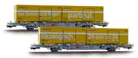 L240038 Liliput набор вагонов 2 шт. Containertragw.-Set IV 2tlg "Schweizer Post" Ep.V